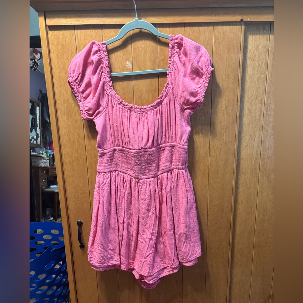 Hollister Pink Textured Romper